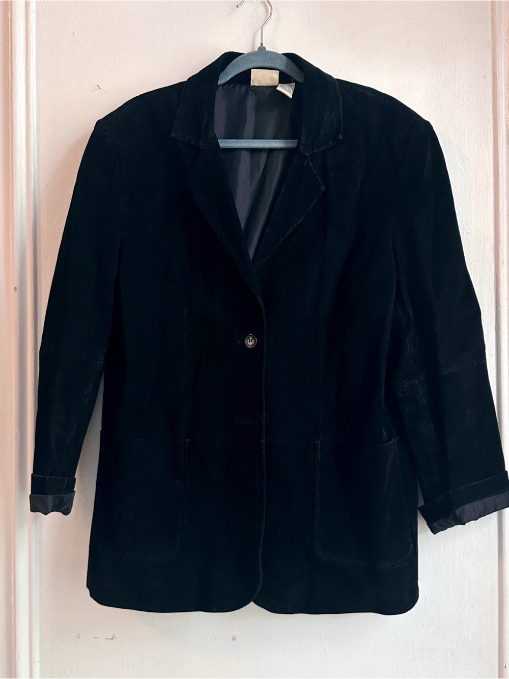 Vintage St John’s Bay women’s suede black jacket blazer women’s large autumn